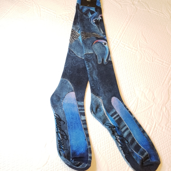Laurel Burch Indigo Horses Knee high Socks - Picture 5 of 8
